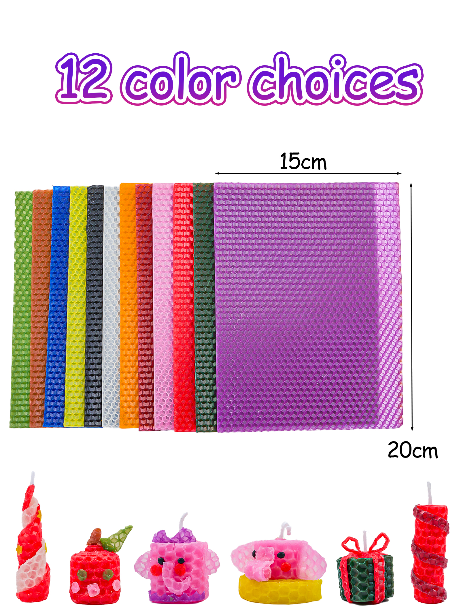 6pcs 15*20cm Color Beeswax She - огляд і ціна Beeswax Sheet Roll