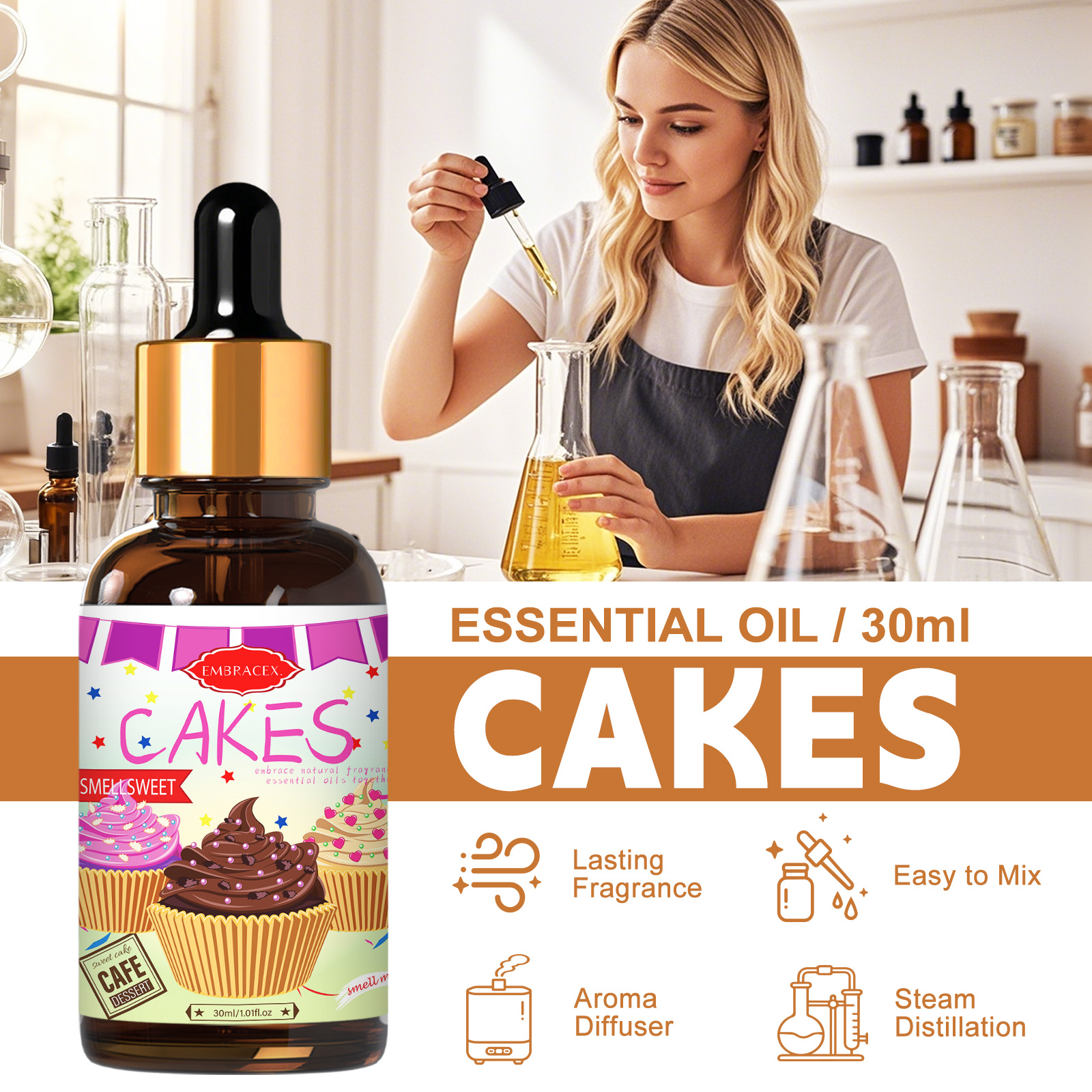 30ml Cakes Essential Oil Car S - огляд і ціна Candle Supplies Essential Oils
