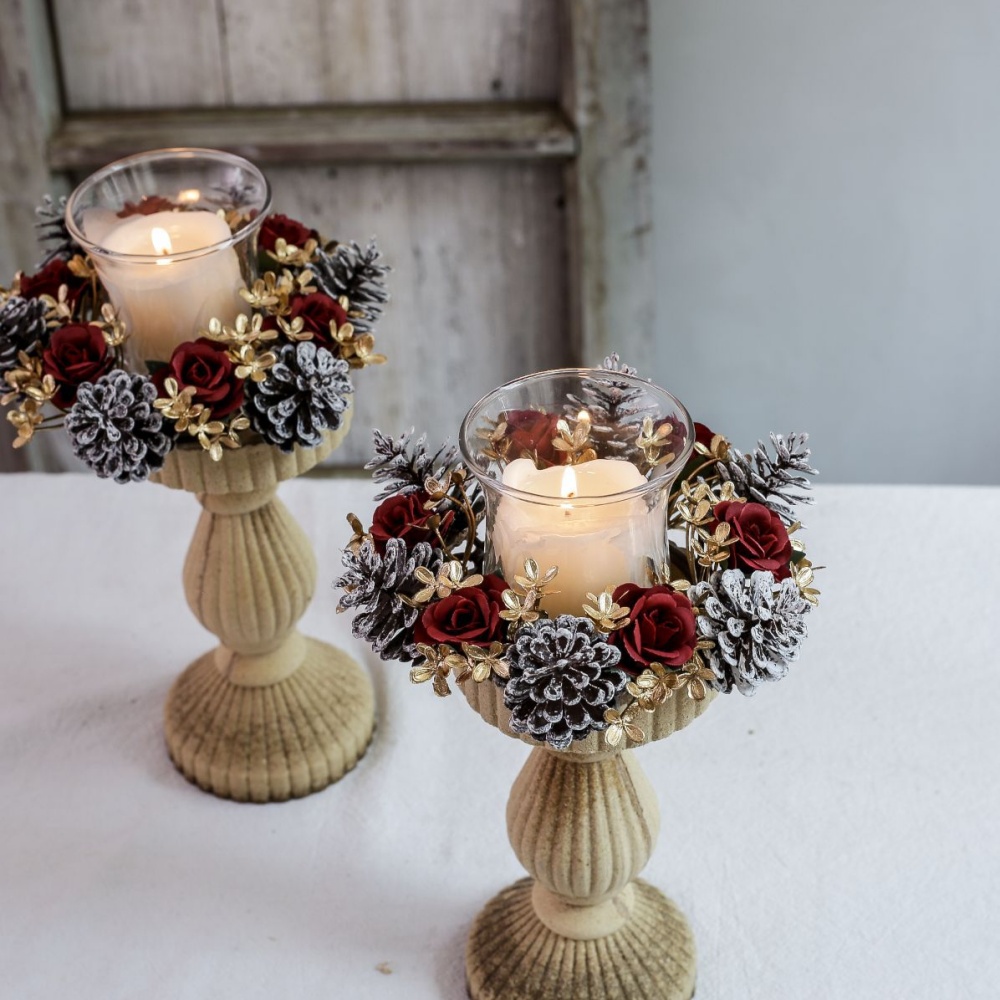 Christmas Candlestick Wreath R - огляд і ціна Candle Holder Supplies