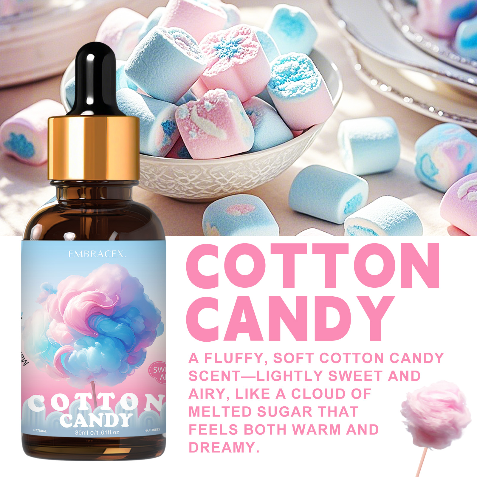 30ml Cotton Candy Essential Oi - огляд і ціна Candle Supplies Essential Oils