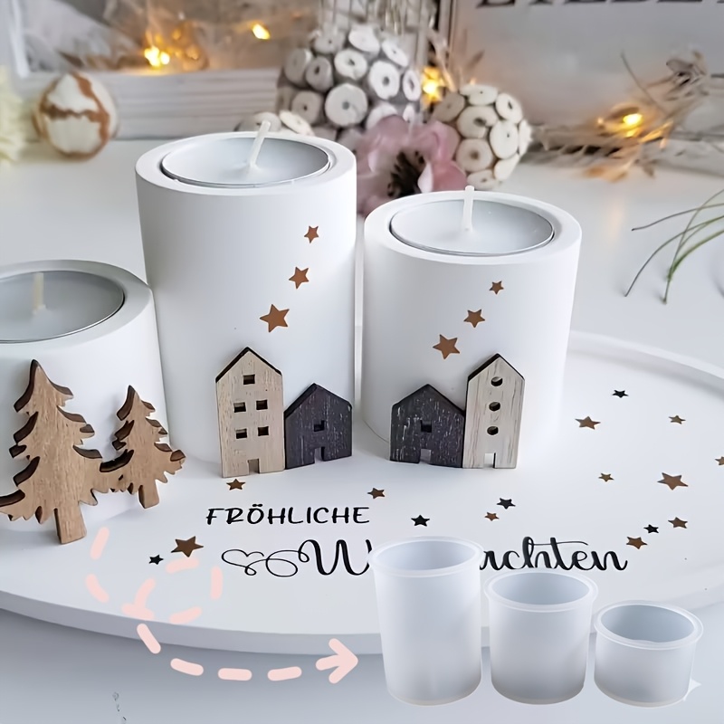 Resin Molds for Handmade Cylin - огляд і ціна Candle Holder Supplies