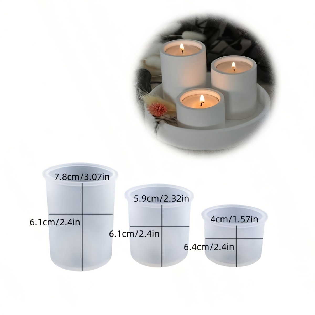 Resin Molds for Handmade Cylin - огляд і ціна Candle Holder Supplies