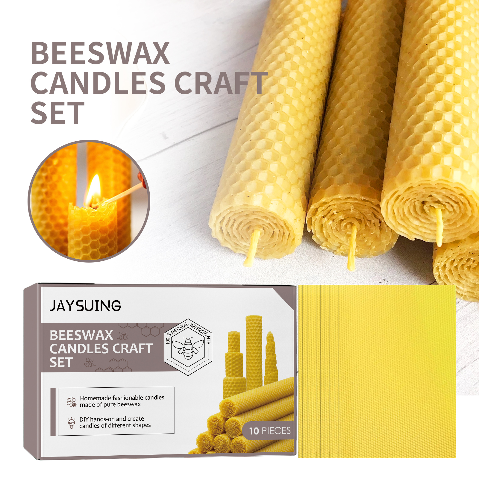 Beeswax Sheets for Candle Maki - огляд і ціна Beeswax Sheet Roll