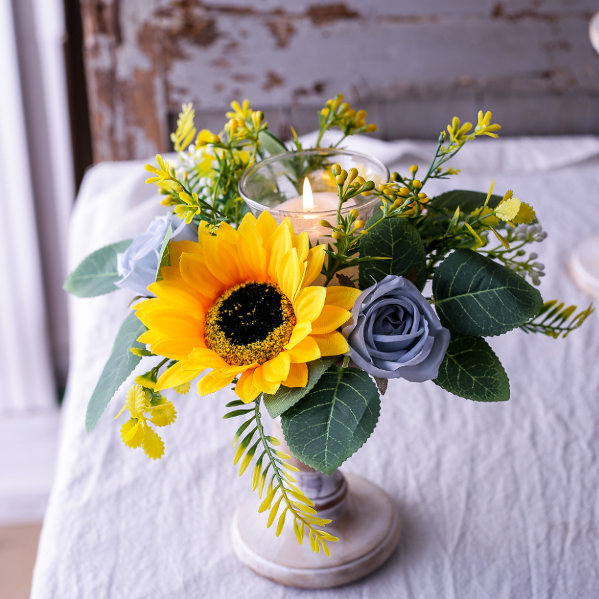 Simulation Sunflower Wreath Ca - огляд і ціна Candle Holder Supplies