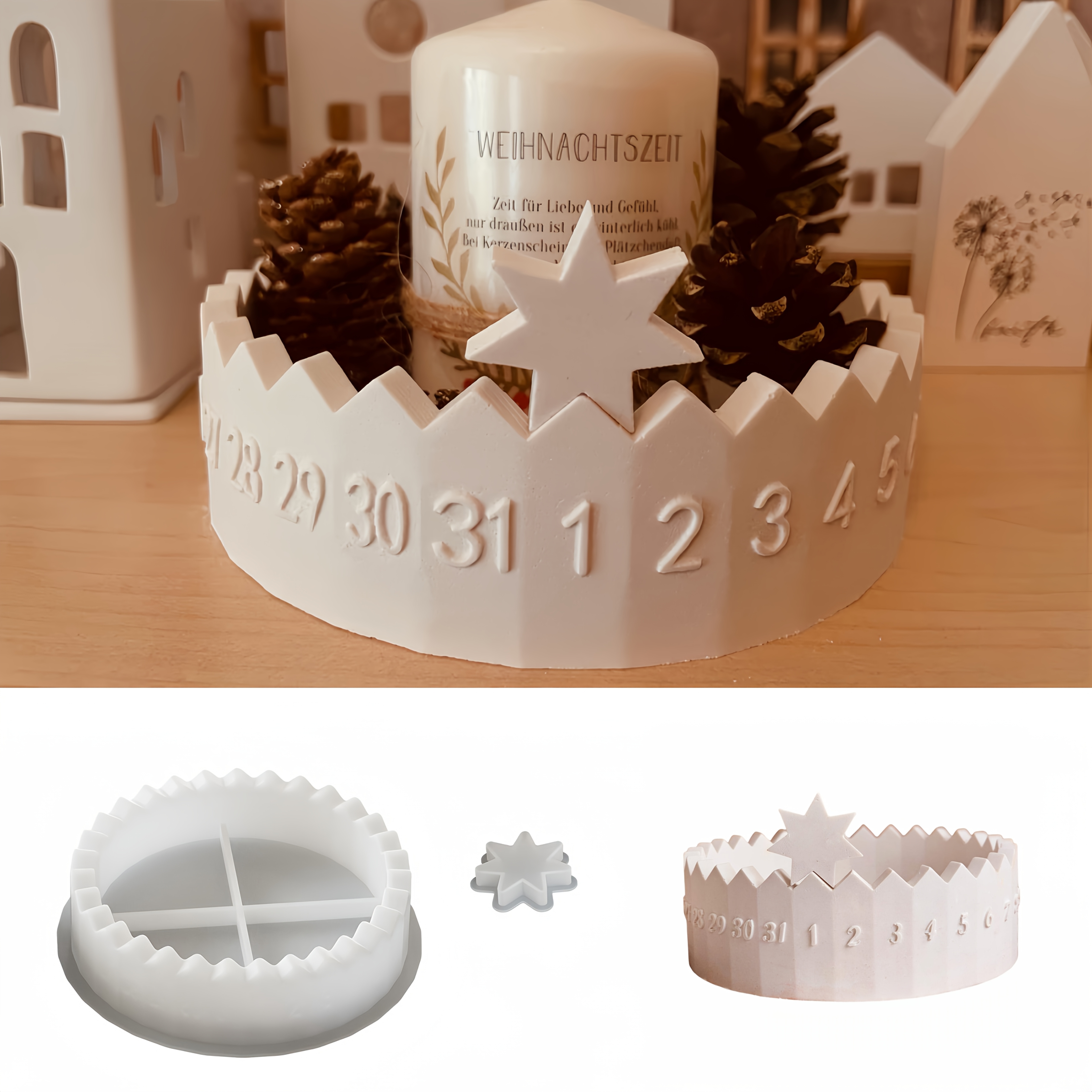 1 set Advent Calendar Silicone - огляд і ціна Candle Holder Supplies
