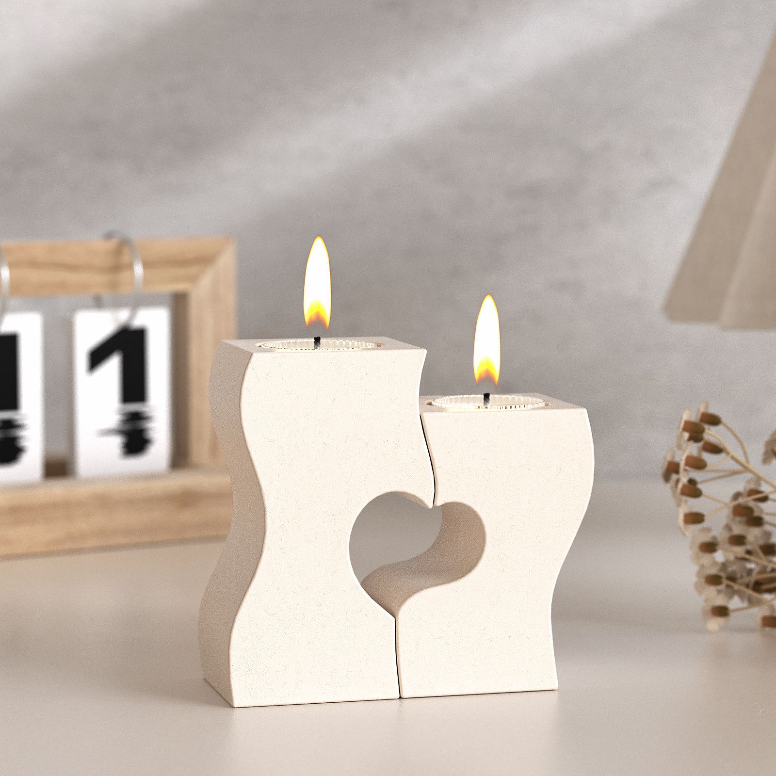 S Heart Candlestick Silicone M - огляд і ціна Candle Holder Supplies