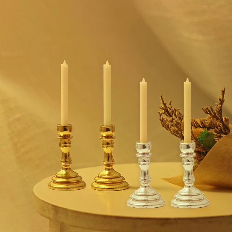 New 1Pair 1:12 Dollhouse Minia - огляд і ціна Candle Holder Supplies