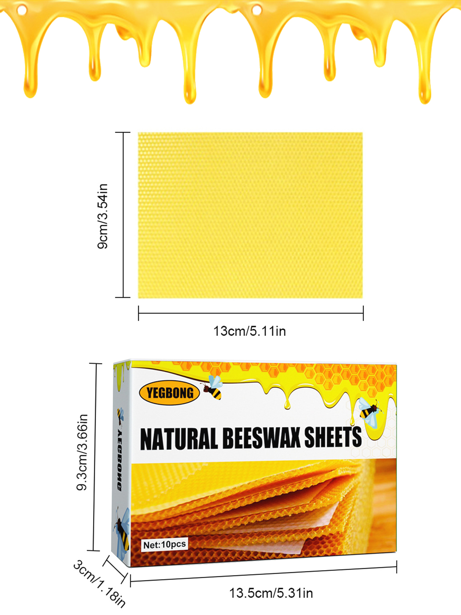10Pcs Natural Honeycomb Bee Wa - огляд і ціна Candle Making Supplies For Beginners