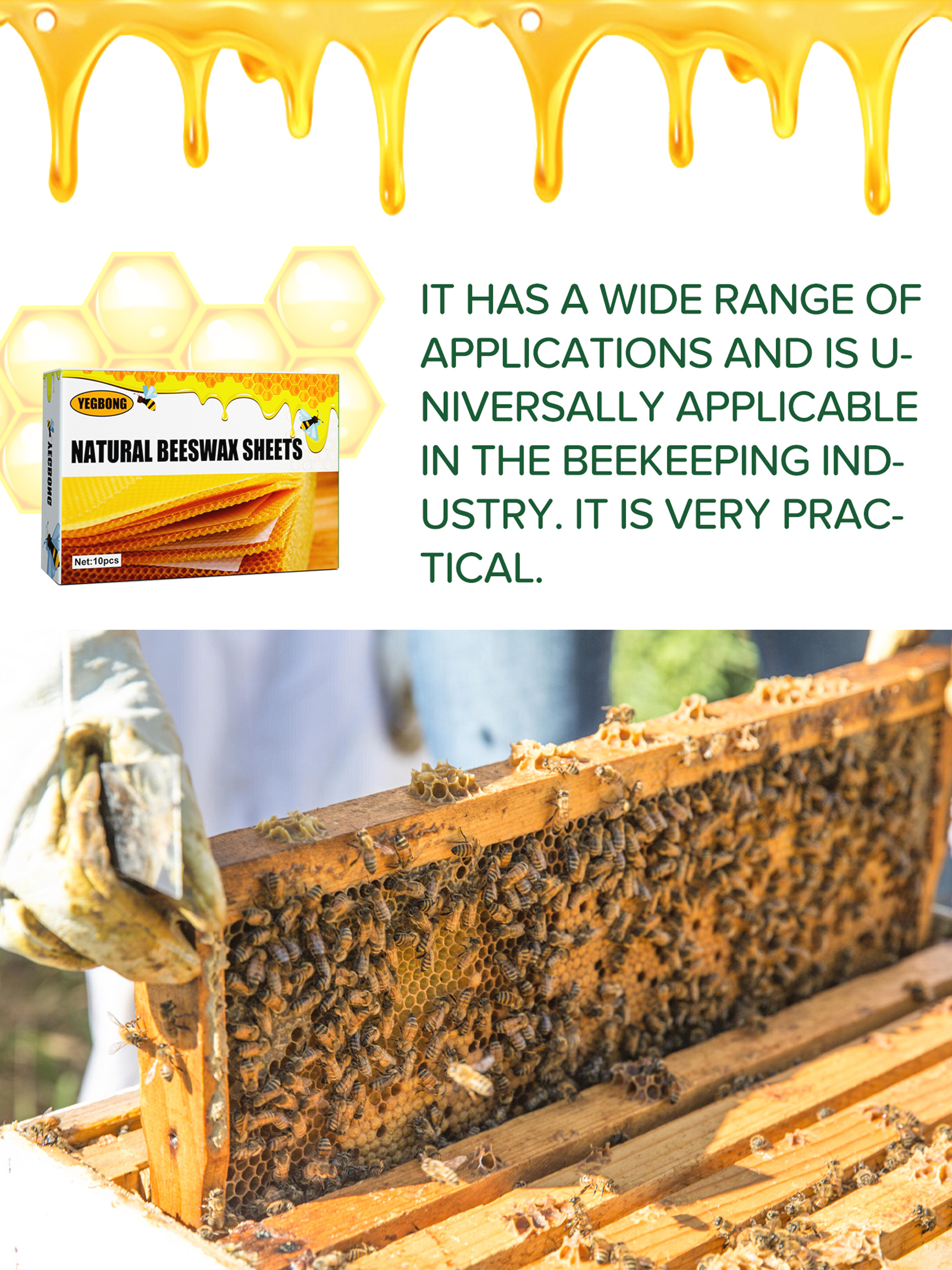 10Pcs Natural Honeycomb Bee Wa - огляд і ціна Candle Making Supplies For Beginners
