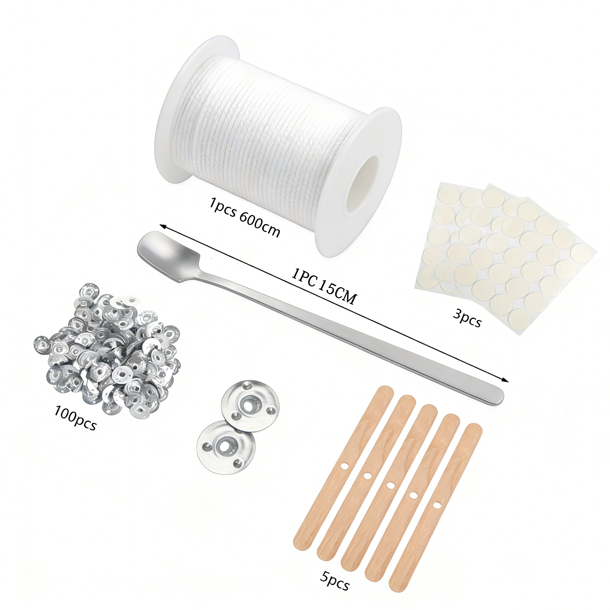 Premium DIY Candle Making Kit: - огляд і ціна Wood Wick Tab Set