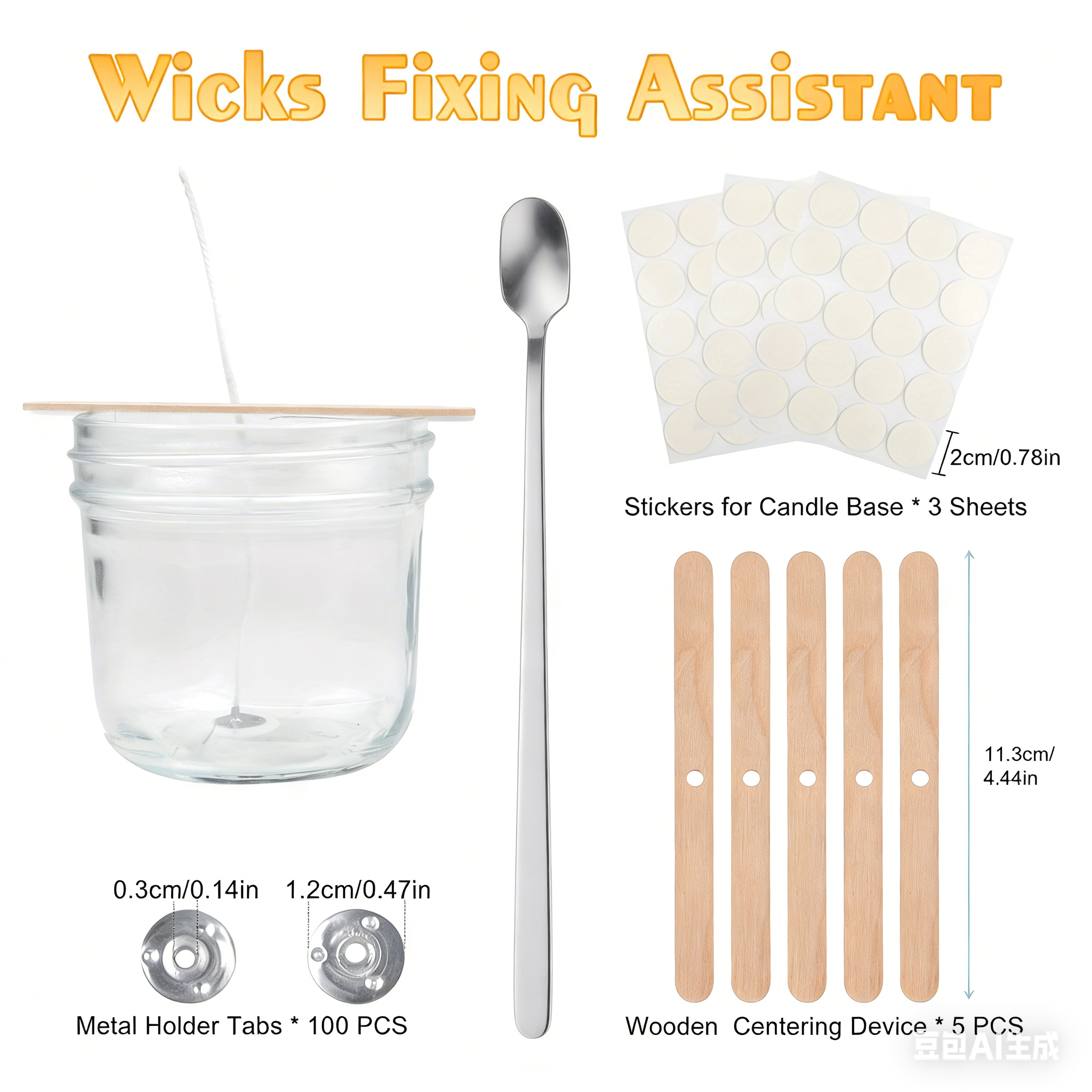Premium DIY Candle Making Kit: - огляд і ціна Wood Wick Tab Set