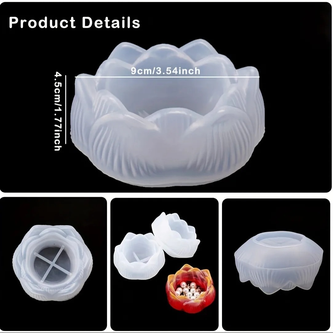 1pc DIY Lotus Flower Silicone  - огляд і ціна Candle Holder Supplies