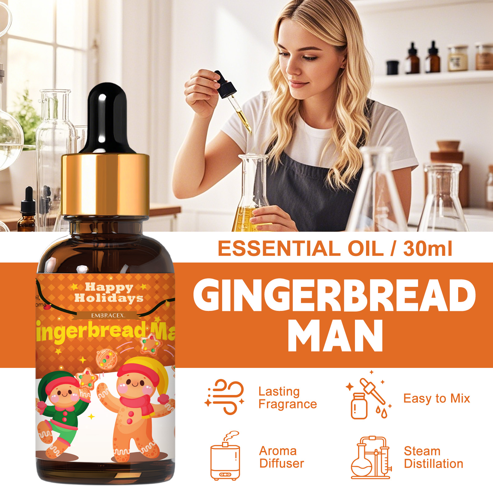 30ml Gingerbread Man  Essentia - огляд і ціна Candle Supplies Essential Oils