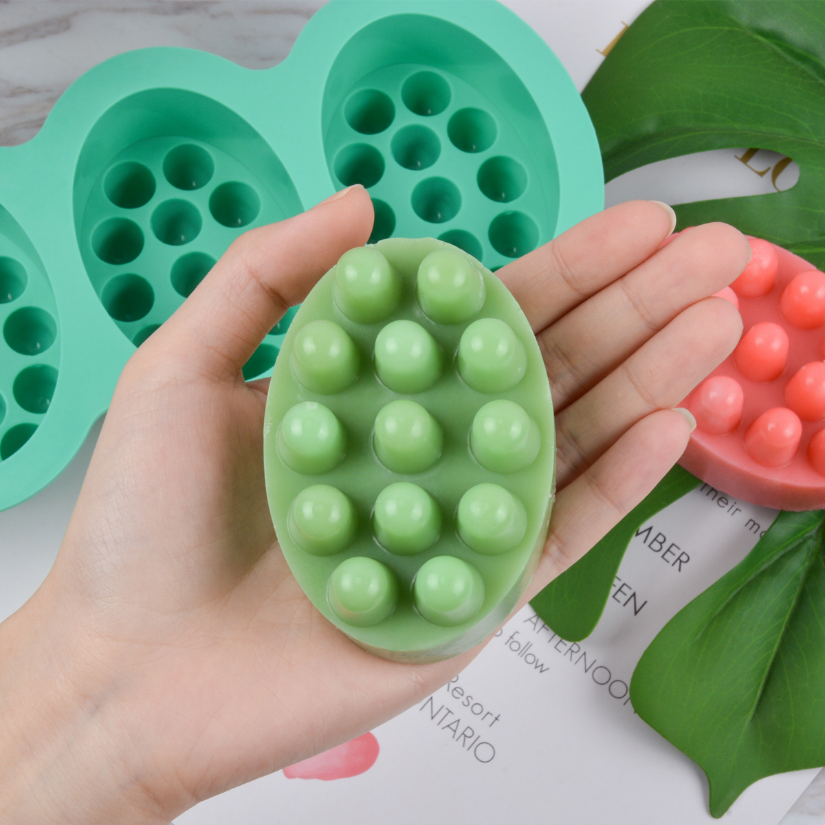 4 Hole Oval Massage Soap Silic - огляд і ціна Candle Making Supplies For Beginners