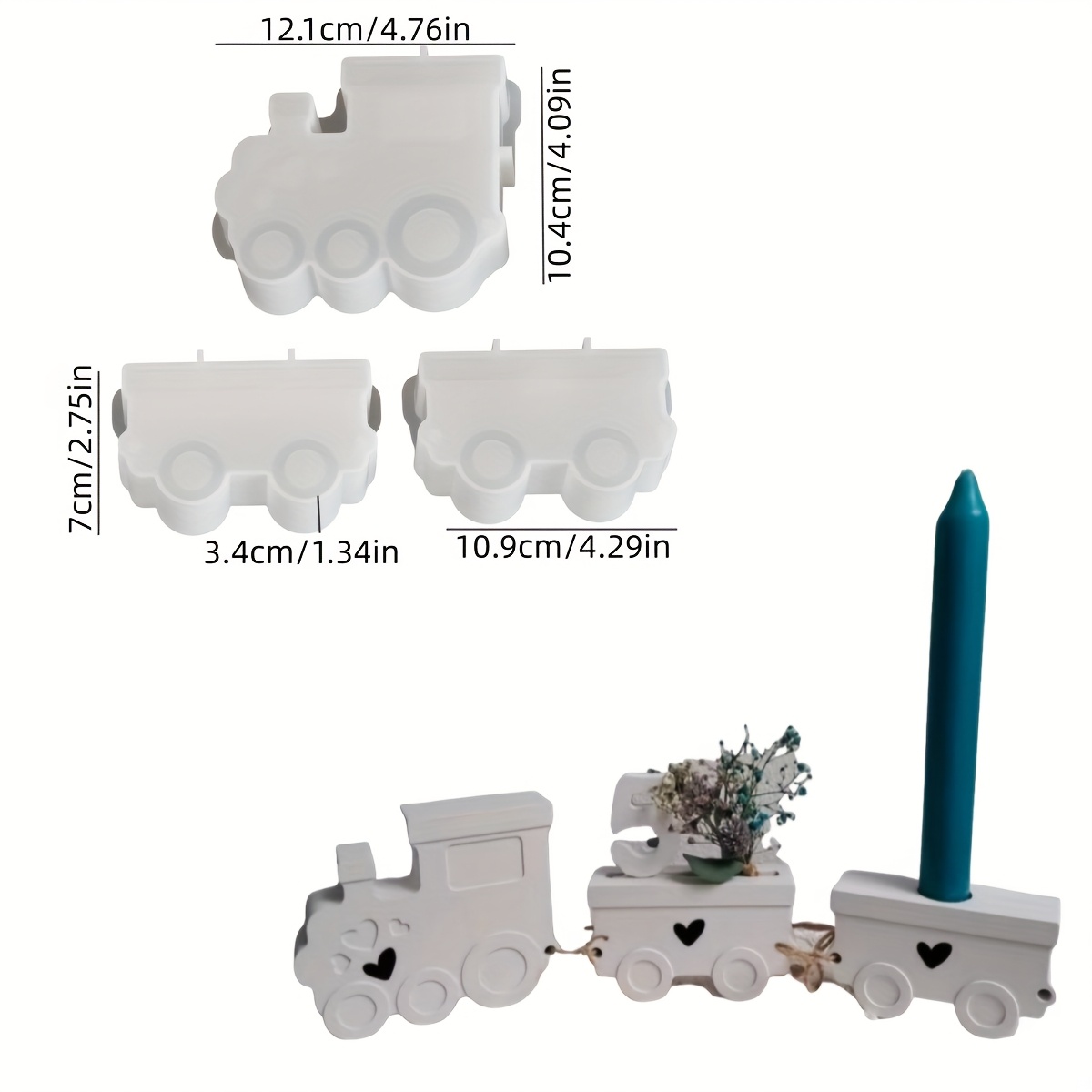Train Set Resin Silicone Molds - огляд і ціна Candle Holder Supplies
