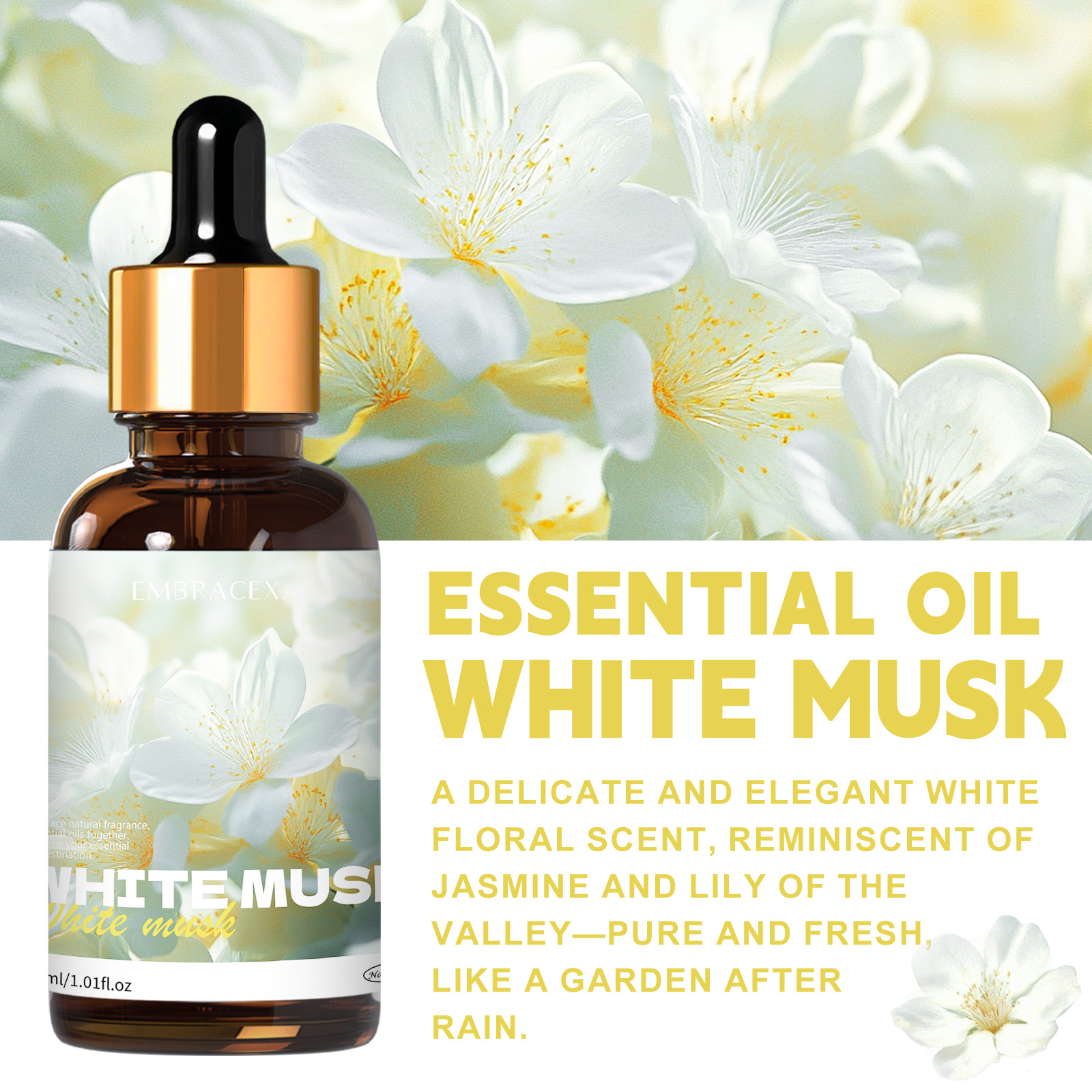 30ml White Musk Essential Oil  - огляд і ціна Candle Supplies Essential Oils