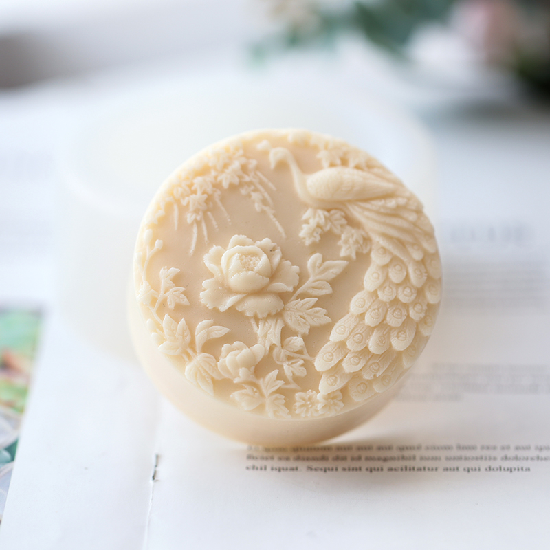 Peacock Flower Pattern Silicon - огляд і ціна Candle Making Supplies For Beginners