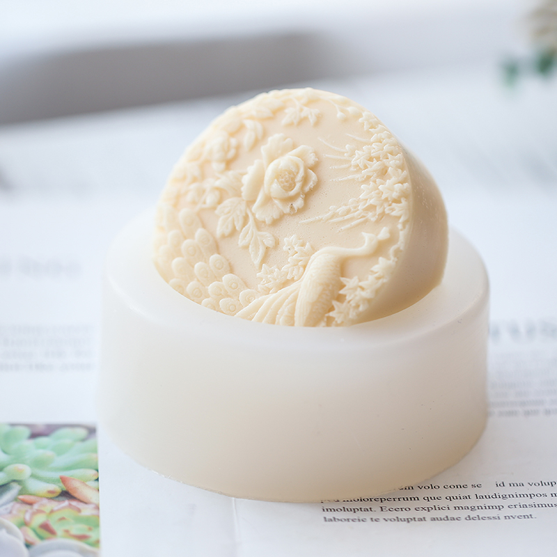 Peacock Flower Pattern Silicon - огляд і ціна Candle Making Supplies For Beginners