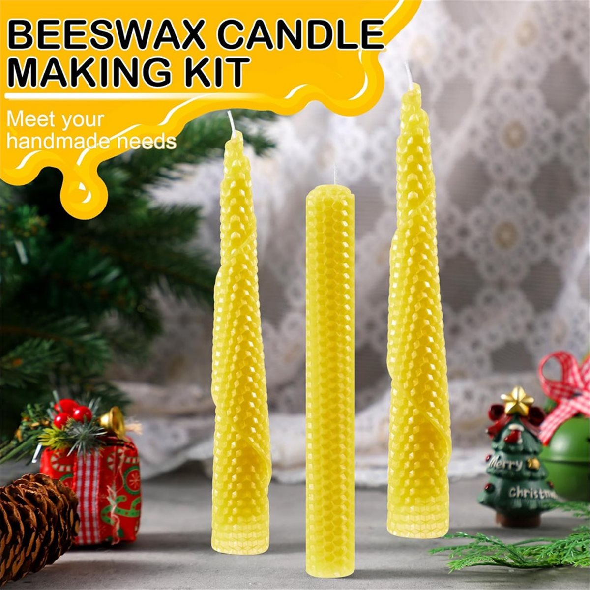 N94R 24 Pcs Beeswax Candle Mak - огляд і ціна Beeswax Sheet Roll
